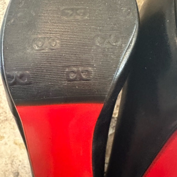 Black Mary Jane Heels with Red Soles - Picture 5 of 7